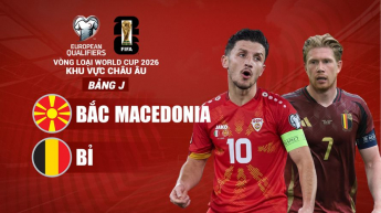 Bắc Macedonia vs Bỉ - Vòng loại FIFA World Cup 2026 - Khu vực châu Âu