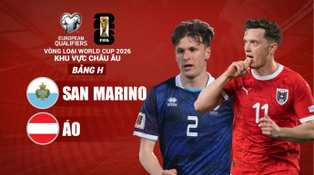 San Marino vs Áo - Vòng loại FIFA World Cup 2026 - Khu vực châu Âu